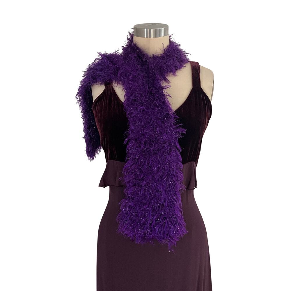 Purple Fluffy Whimsy Party Scarf: OS